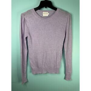 Brodie cashmere sweater lavender Lilac long-sleeve knit jumper crew neck XS
